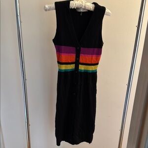 Trina Turk Striped Black Sweater Dress
